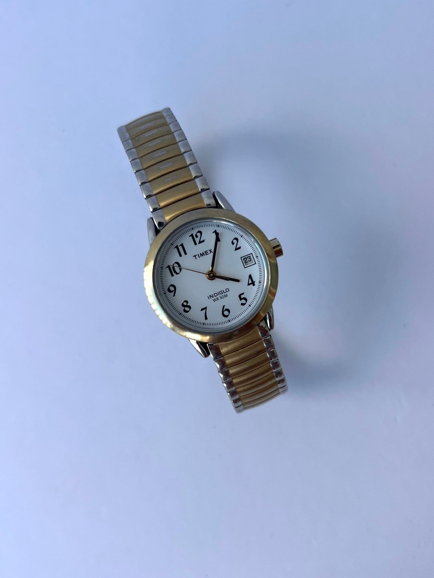 Vintage Timex I Face Two Toned Gold/Silver Dainty Womens Watch Wristwatch