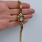 Vintage Mural Colorful Gold Womens Watch Small Face