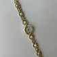 Vintage Pearl Dot Round Face Gold Womens Watch