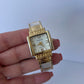Rare Gold and White Bangle Bracelet Watch Small Face