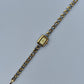 Vintage Inspired Two Toned Silver/Gold Rectangle Dainty Women Watch Small Face