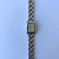Rare Vintage Relic Rectangle Two Toned Gold/Silver Dainty Womens Watch Wristwatch