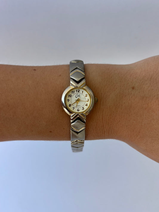 Rare Vintage Secret Two Toned Gold/Silver Dainty Womens Watch Wristwatch