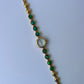 Emerald Green/Blue Gold Toned Watch