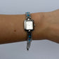 Rare Vintage Turquoise Silver Toned Dainty Womens Watch Wristwatch