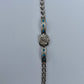 Rare Vintage Turquoise Silver Toned Dainty Womens Watch Wristwatch