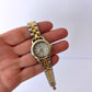 Rare Vintage Vanilla Two Toned Gold/Silver Dainty Womens Watch Wristwatch