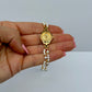 Vintage Lacey Gold Pearl Adjustable Womens Watch Small Face