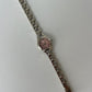 Vintage Rare Pink and Silver Round Face Womens Watch