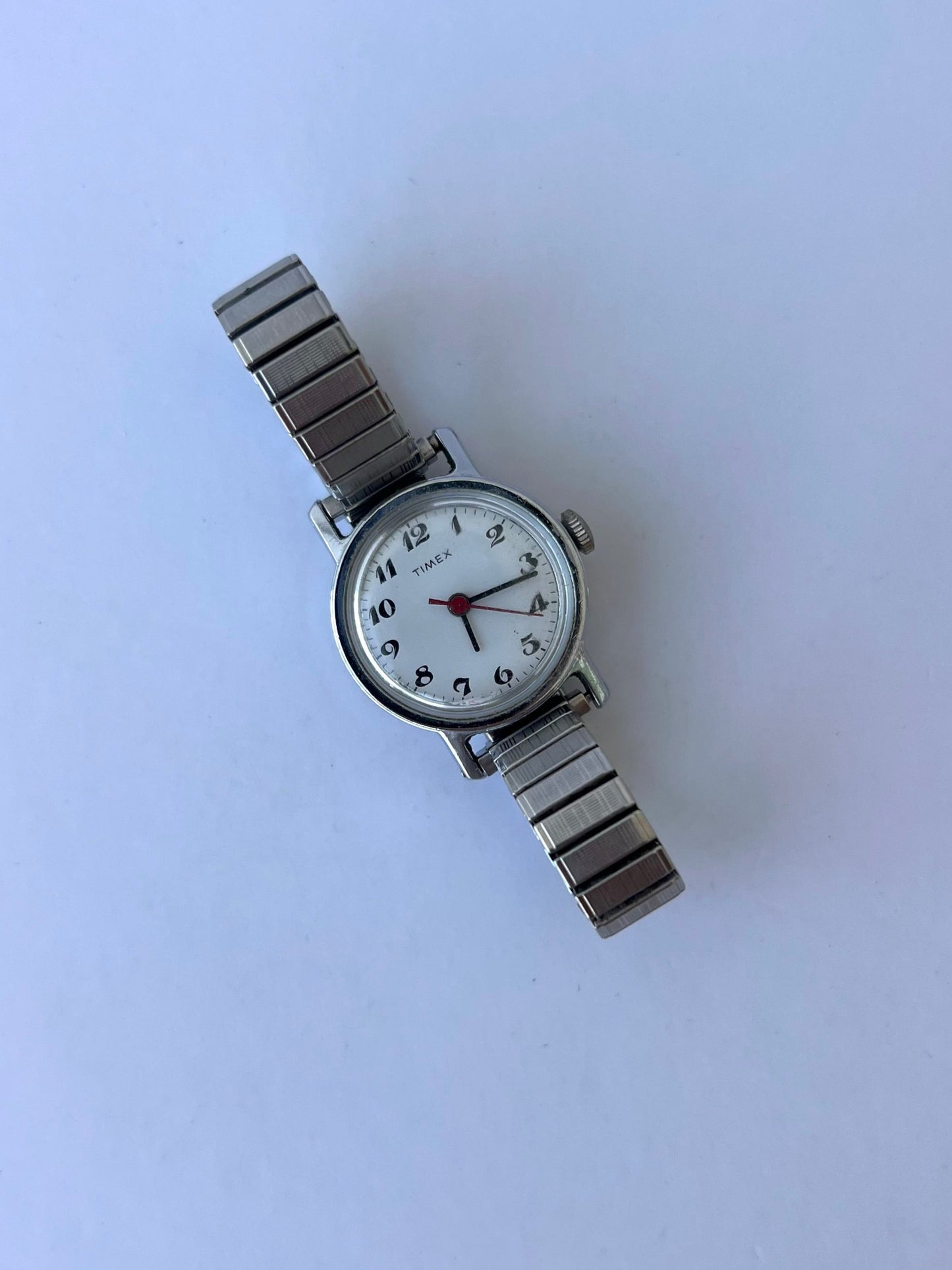 Rare Vintage Timex III Silver Dainty Womens Watch Wristwatch