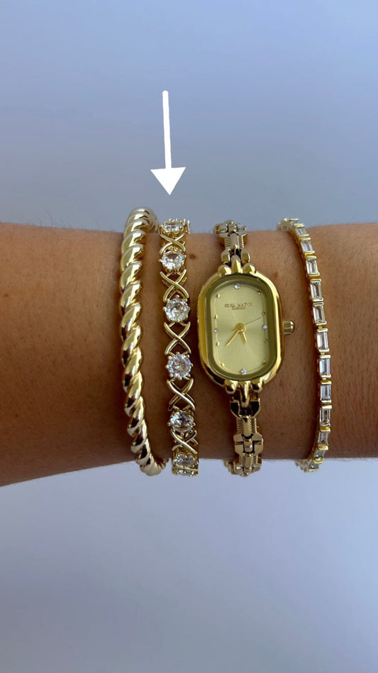 Cece Gold Toned Diamond Detail Bracelet