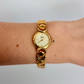 Rare Vintage Gold Toned Circle Dial Womens Watch