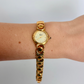 Rare Vintage Gold Toned Circle Dial Womens Watch