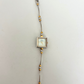 Rare Vintage Dainty Two Toned Square Dial Womens Watch