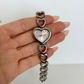 Rare Vintage Silver Heart Details with Pink Dial Womens Watch