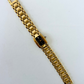 Rare Vintage Gold Toned Black Dial Rectangle Womens Watch