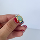 Sage Oval Two Toned Ring