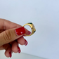 Vertical Diamond 18k Gold Ring
