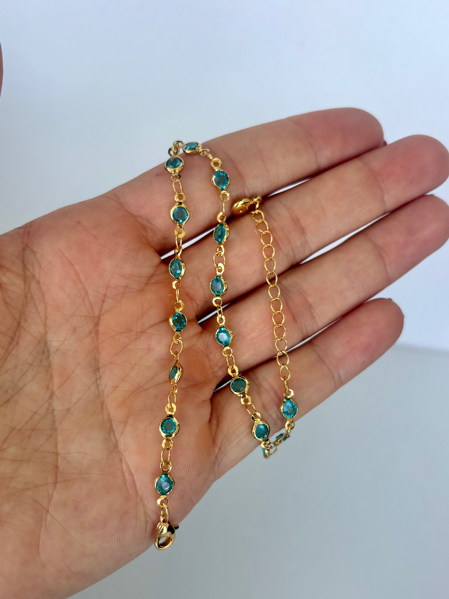 Blue Diamond Dainty Chain