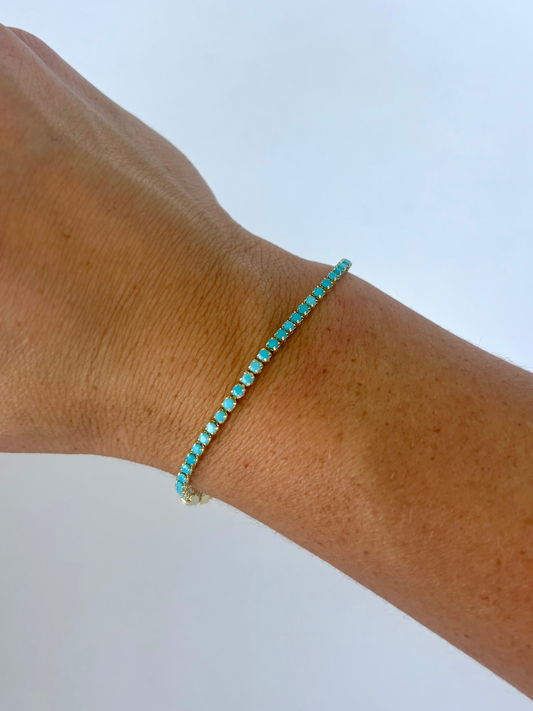 Dainty Turquoise Gold Bracelet