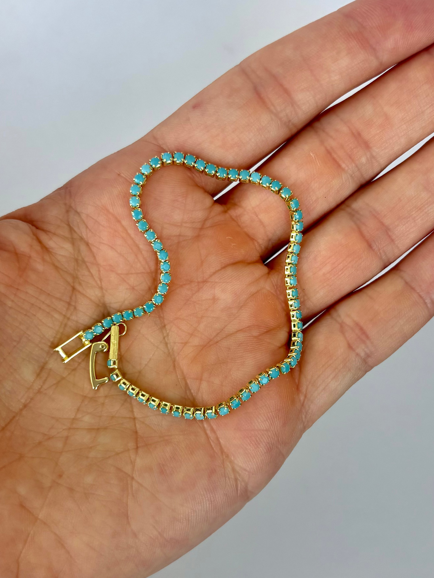 Dainty Turquoise Gold Bracelet