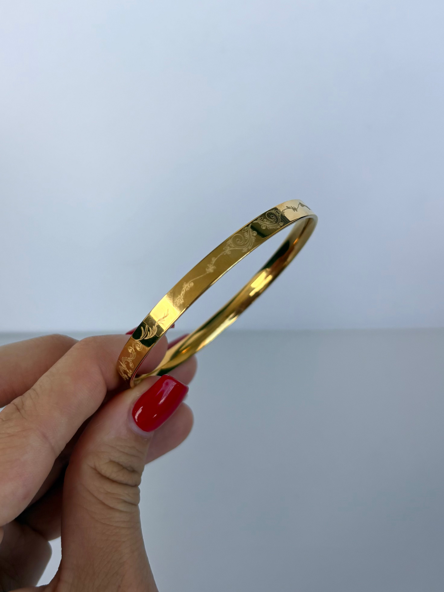 The Phoenix Gold Staple Bangle