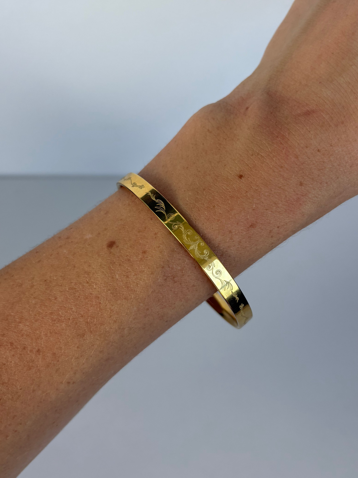 The Phoenix Gold Staple Bangle