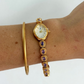 Jo Violet Vintage Purple Diamond Gold Women’s Watch Dainty
