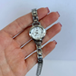 Rare Vintage Silver Toned Round Dial Womens Watch