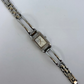 Rare Vintage Silver Toned Rectangle Face Womens Watch