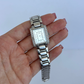 Rare Vintage Rectangle Face Silver Womens Watch
