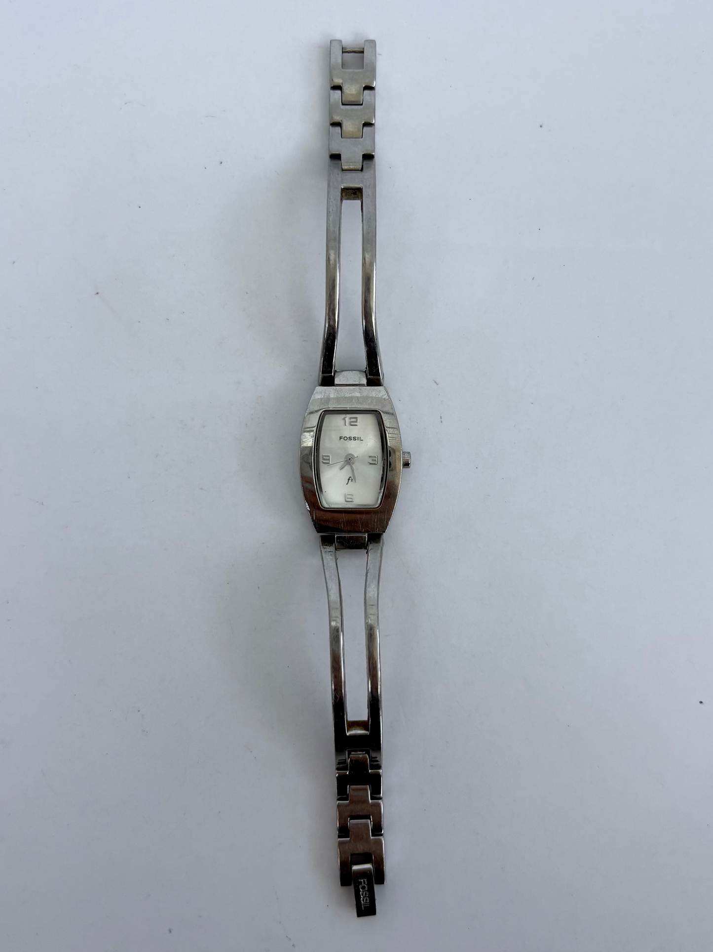 Rare Vintage Silver Rectangle Face Watch
