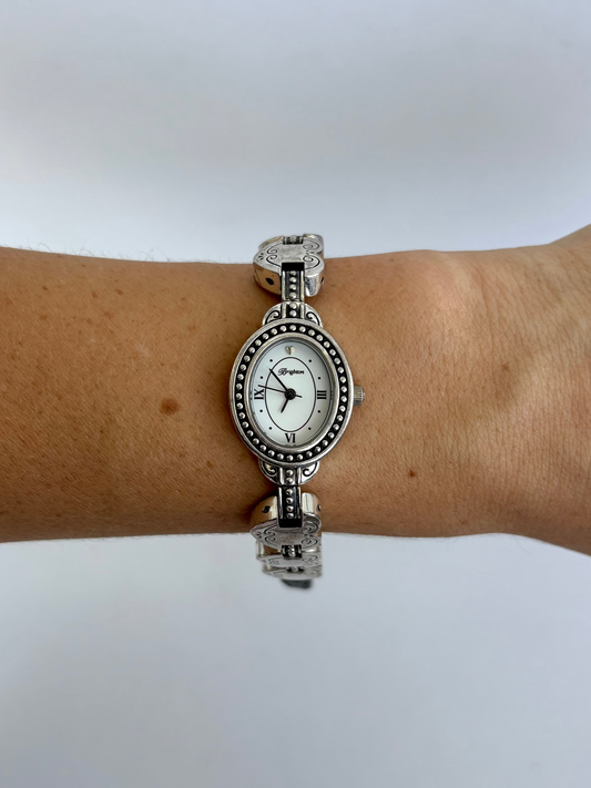 Rare Vintage Silver Round Face Brighton Watch