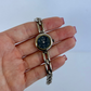 Rare Vintage Carriage Silver Round Black Dial Watch