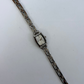 Rare Vintage Rectangle Dial Silver Womens Watch