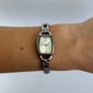 Rare Vintage Rectangle Dial Silver Womens Watch