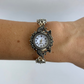 Rare Vintage Black Details Silver Womens Watch