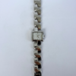 Rare Vintage Chunky Rectangle Silver Womens Watch