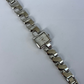 Rare Vintage Chunky Rectangle Silver Womens Watch