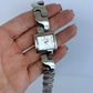 Rare Vintage Chunky Rectangle Silver Womens Watch
