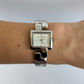 Rare Vintage Chunky Rectangle Silver Womens Watch