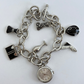 Rare Vintage Chunky Charm Silver Bracelet Watch