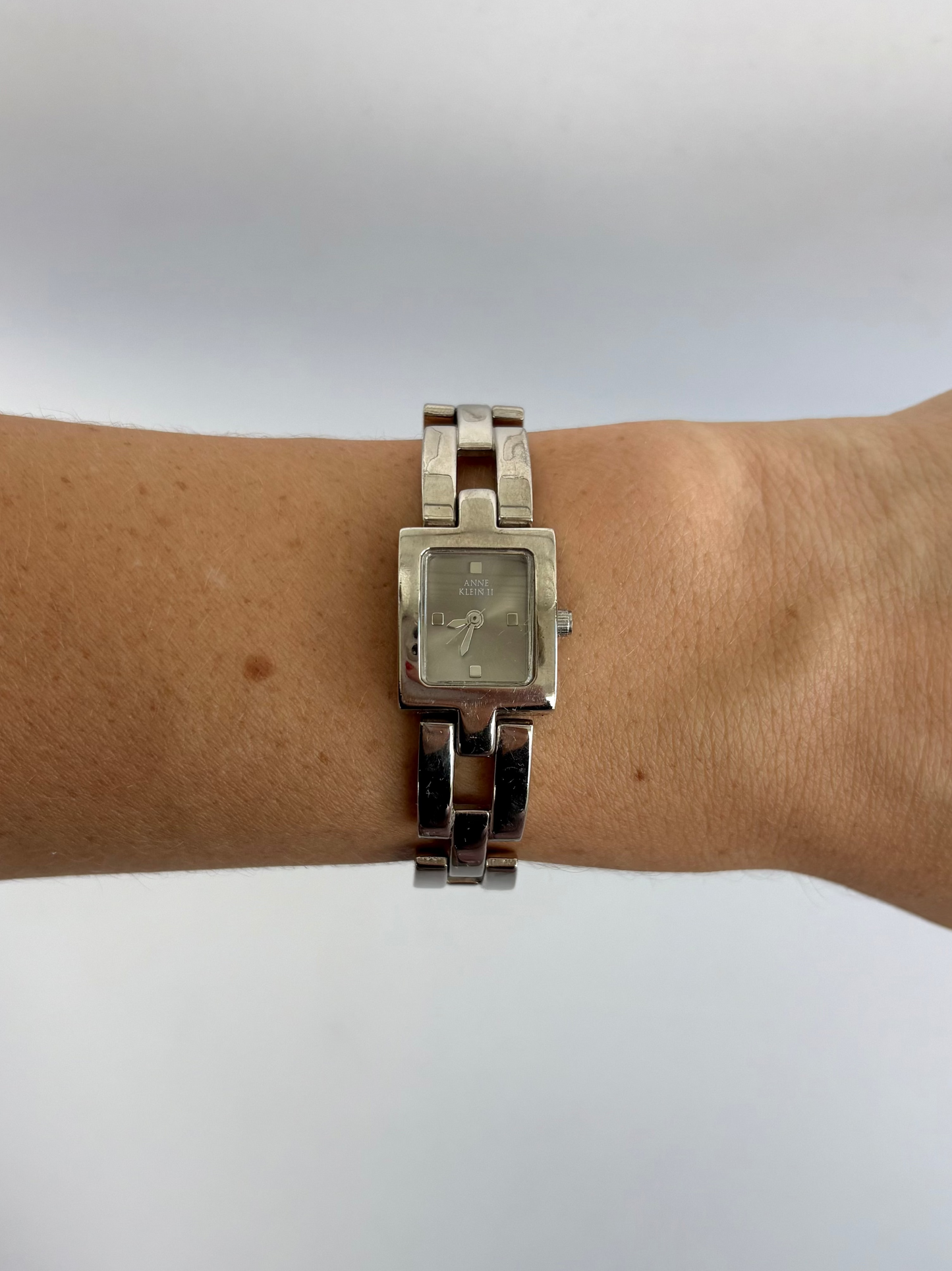 Rare Vintage Grey Dial Silver Watch