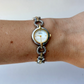 Rare Vintage Loop Detail Gold & Silver Two Toned Dainty Womens Watch