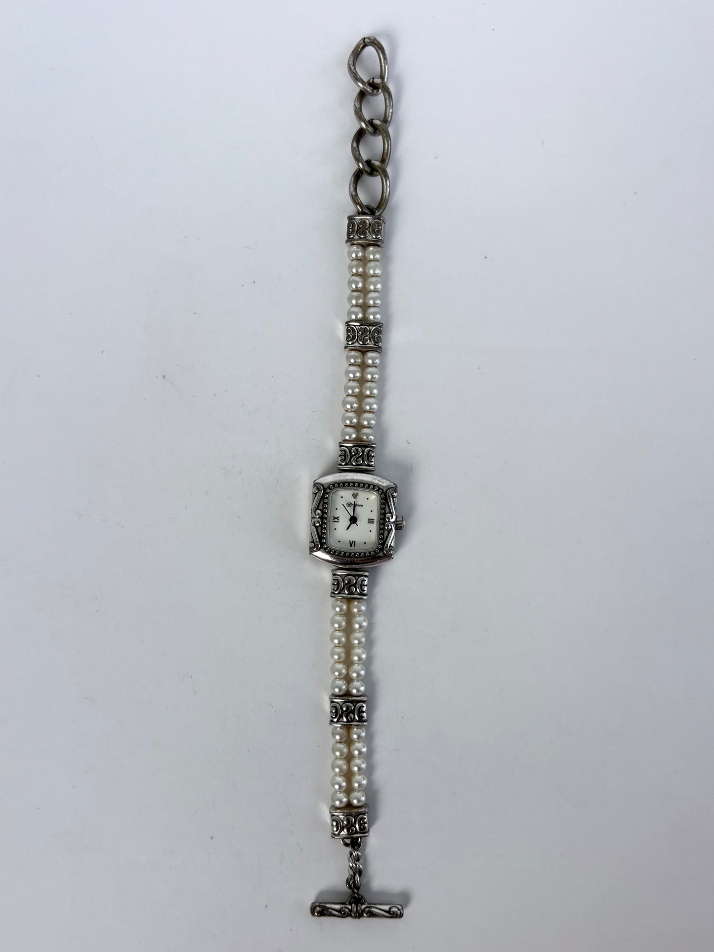Rare Vintage Brighton Pearl Silver Womens Watch