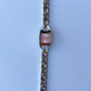 Rare Vintage Silver Toned Pink Face Womens Watch
