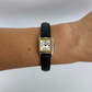 Rare Vintage Guess Black Leather Womens Watch