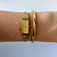 Rare Vintage Gold Toned Sleek Tiny Face Womens Watch
