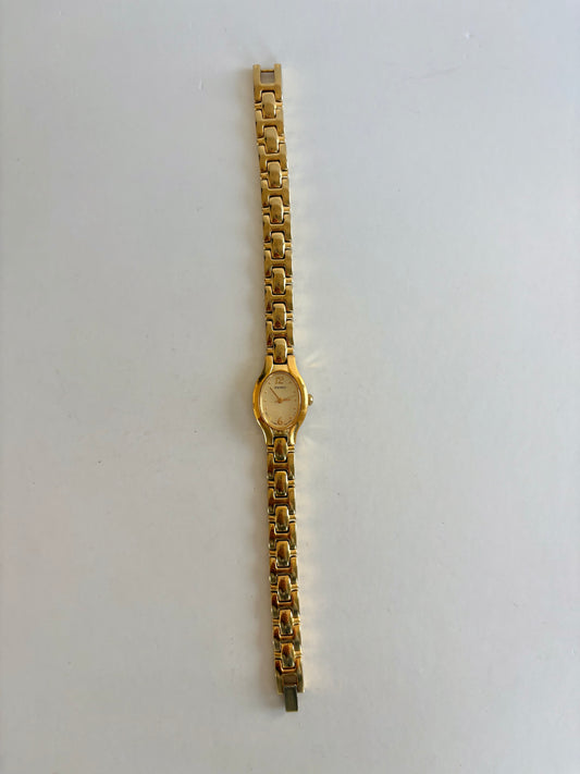 Rare Vintage Seiko Gold Toned Dainty Womens Watch