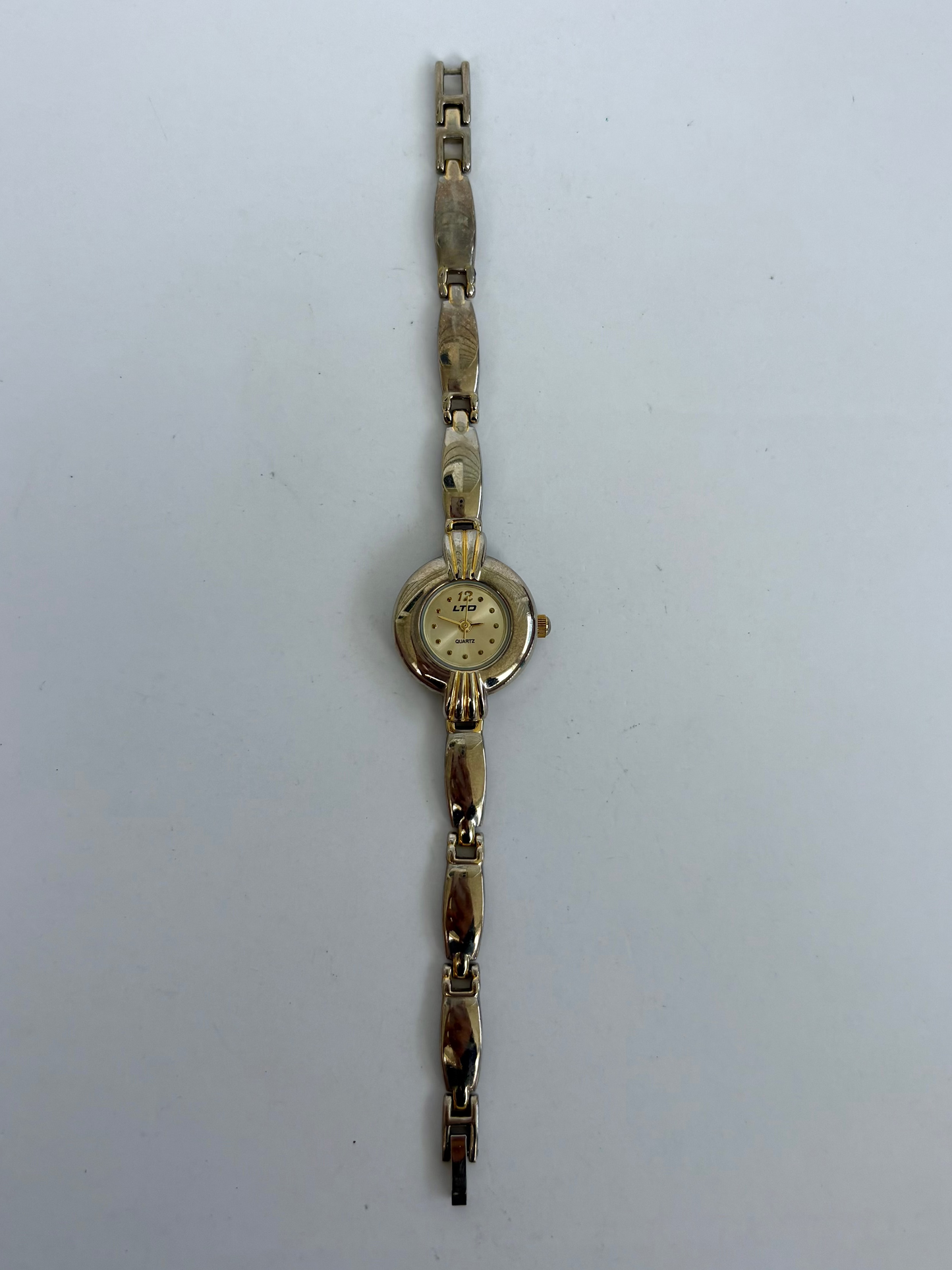 Rare Vintage Silver and Gold Shell Womens Watch